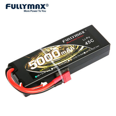 2S Lipo Rcのカー・バッテリー5000mah 45Cのリチウム ポリマー電池7.4v