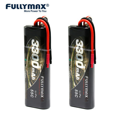 55C 2S1P 7.4V 2s 3300mah リポ 2 セル Rc バッテリー 7.4v カーモデル ラウンド ハードケース