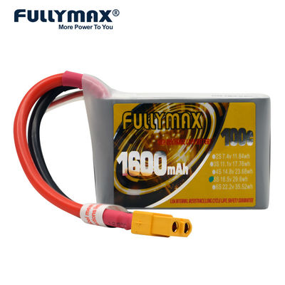 電池Lipo Fullymaxを競争させる1600mah 18.5v 5s 100c Lipo電池Fpv Rc