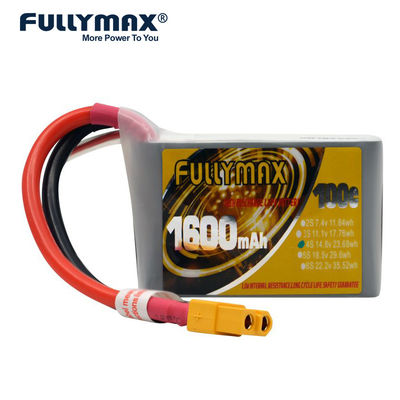 Fullymax 4s 1600mah 30c 14.8v 100c 飛行機 Rc リチウム ポリマー クアッドコプター バッテリー
