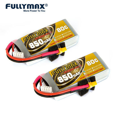 2s 850mah Lipo 7.4v 80c Fpv Lipo電池は2s大きい負荷Multirotorの無人機Hexacopter Octocopterを詰める