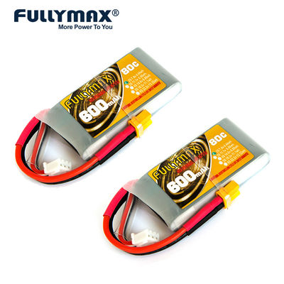 2S 7.4 V 600mah Lipo電池2の細胞FPV Lipo 7.4 V Rc電池80Cの高い排出率