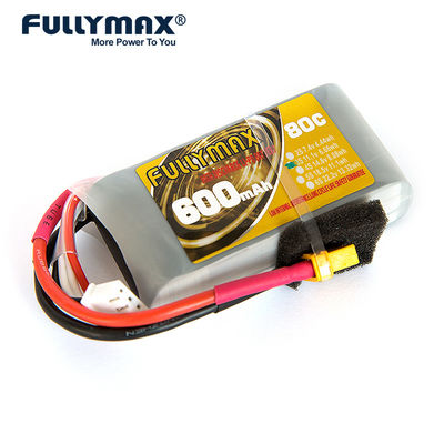 再充電可能な11.1V 3s 600mah Lipo電池80C Rcのボートの電気自動車FPVの無人機