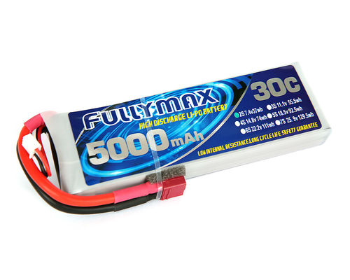 RCニトロ車のRcのヘリコプターのためのDEANS/Tプラグが付いているFullymax 7.4V 5000mAh 2S 30C Lipo電池