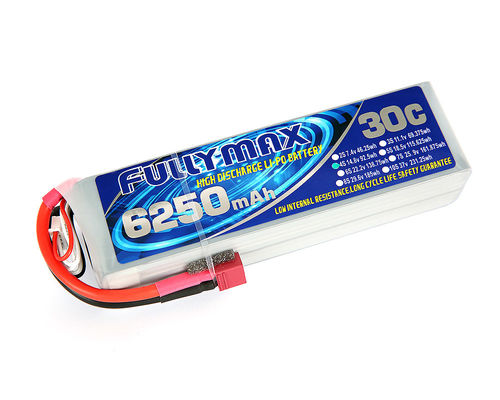 RC車のトラックの航空機のボートのための学部長のコネクターとのFULLYMAX李Po電池30C 6250mAh 4S 14.8V
