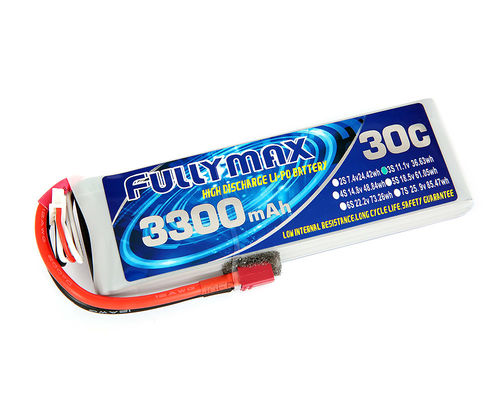 RC車のトラックのボートの航空機のヘリコプターのためのTのプラグとのFULLYMAX LiPo電池のパック30C 3300mAh 3S 11.1V