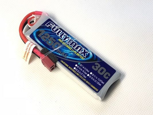 RC車のボートのトラックのHeliの飛行機のためのTのプラグ2S LiPo電池のパック30C 1250mAh 7.4V