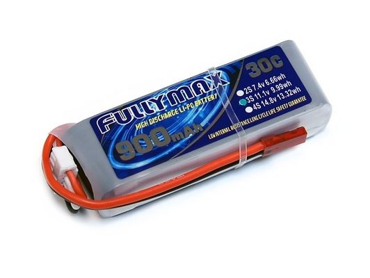 FPVの無人機を競争させるヘリコプターのための11.1V 3S 900mAh 30C LiPO RCの飛行機電池JSTのプラグ